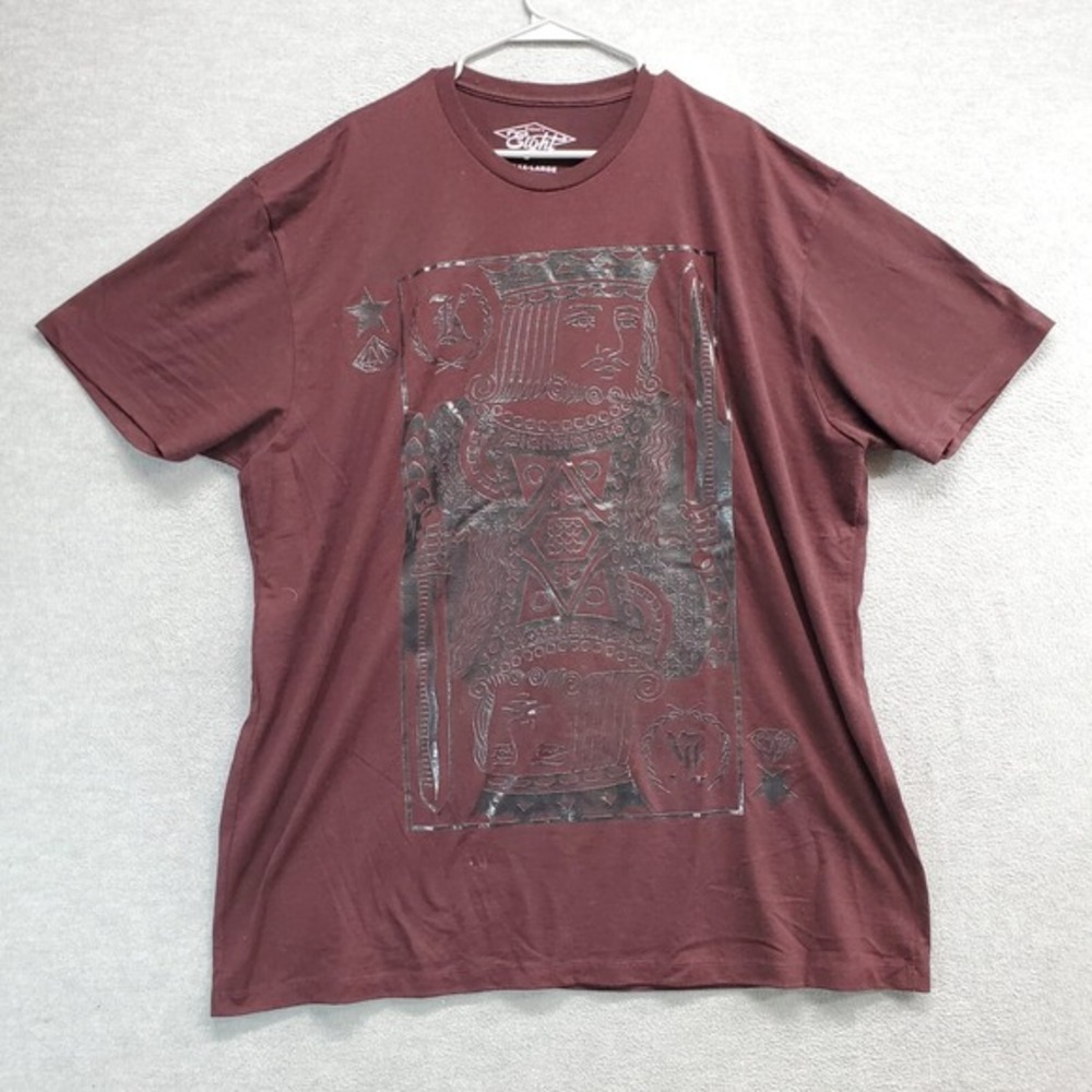 Eighty Eight Men Shirt 3XL Red Card Of Kings Graphic Short Sleeve Crew Neck